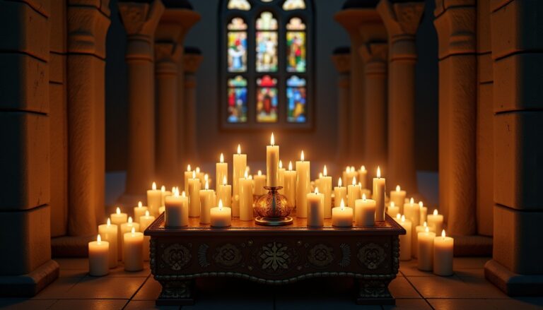Lumières sacrées : Plongée au cœur du mystère des bougies blanches