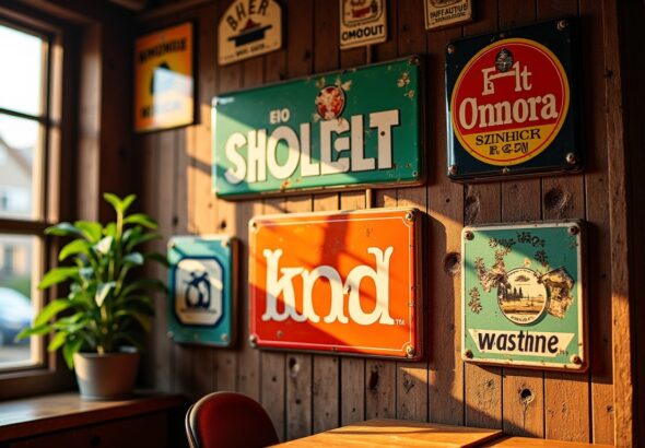Plaque émaillée vintage : guide pour dénicher une déco murale rétro authentique et pleine de charme